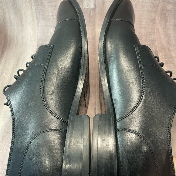Cole Haan Black Leather Benton Cap Toe Oxford II Dress Shoes C24121 sz: US 11 M - Picture 9 of 13